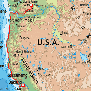 map route USA