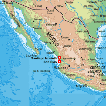 map route Nayarit Mexico